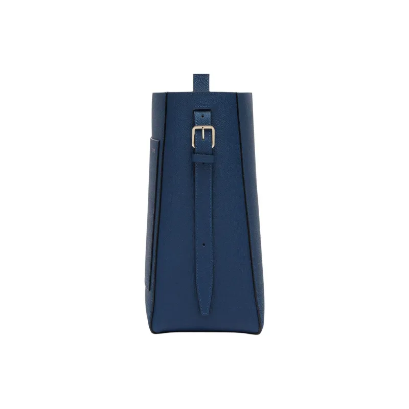 Valextra Calfskin Bucket Handbag Shoulder Bag Mini Women's Sapphire Blue-2