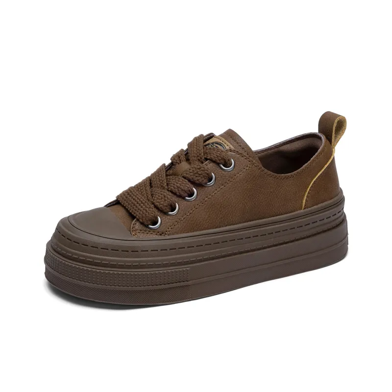 Dickies Low Top Skateboard Shoes Women's Coffee-1
