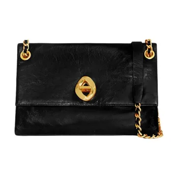 REBECCA MINKOFF Genuine Leather Crossbody Bag Shoulder Bag Medium Size Women's Black