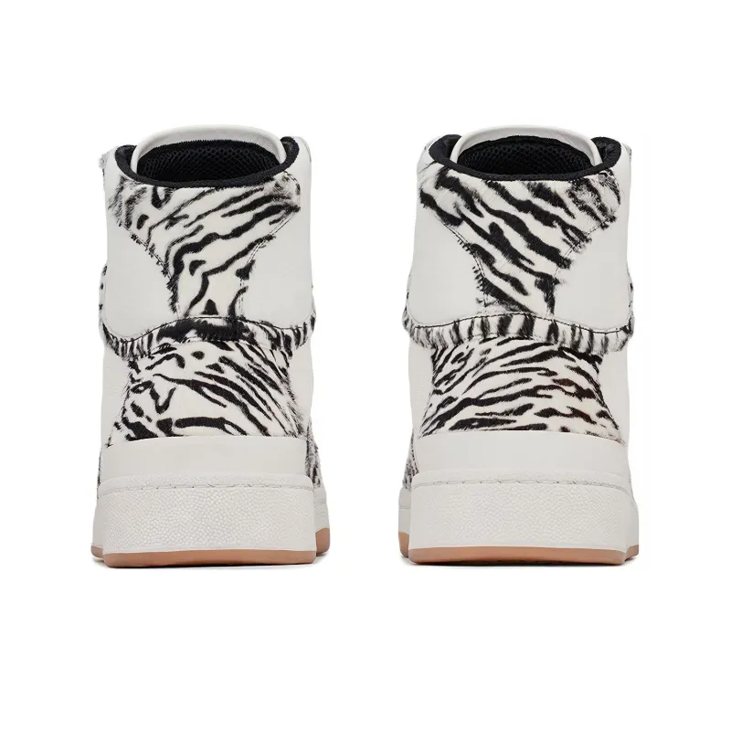SAINT LAURENT Zebra-print High-top Sneakers-3