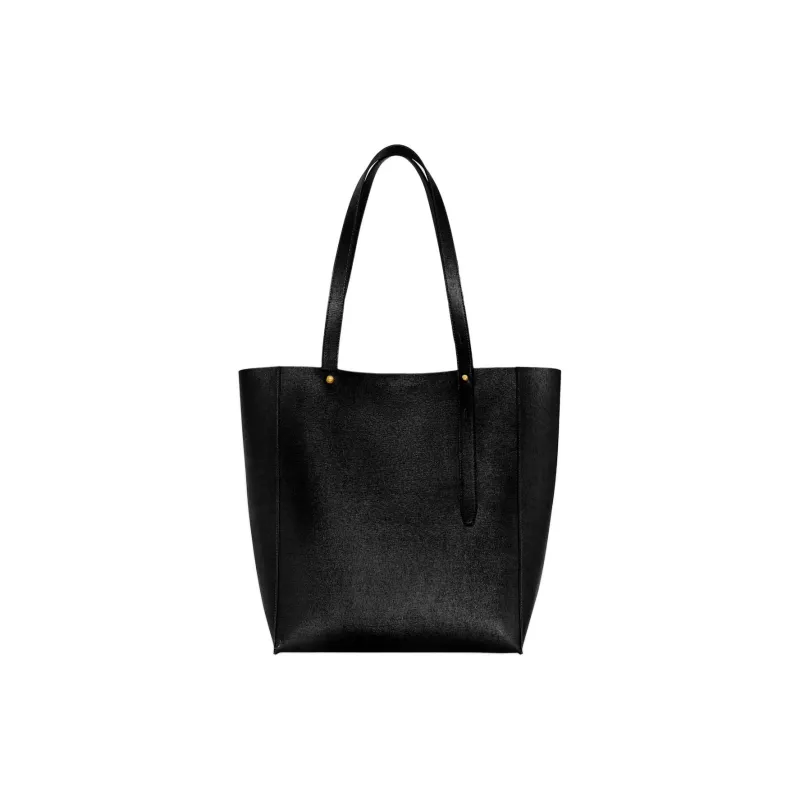 REBECCA MINKOFF Genuine Leather Tote Bag Shopping Bag Handbag Regular Women's Black-0