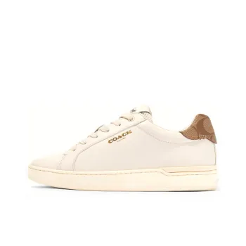 COACH Clip Low Top Stylish Skateboarding Shoes Women's White