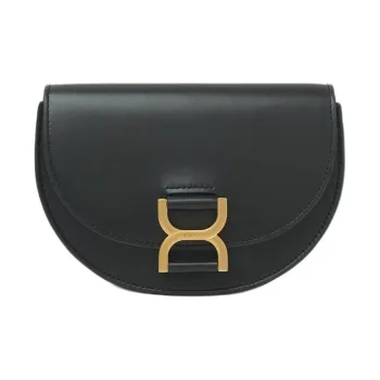 Chloe Marcie Cow Leather Shoulder Bag Crossbody Bag Mini Women's Black