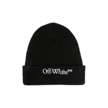 OFF WHITE Logo Embroidered Beanie