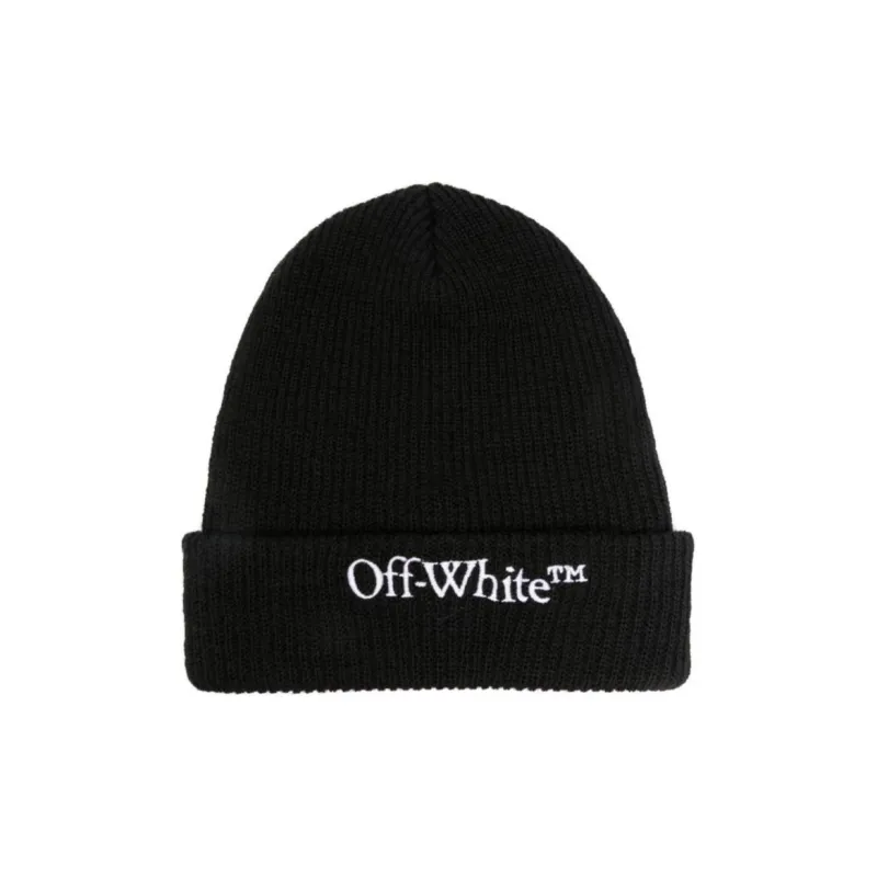 OFF WHITE Logo Embroidered Beanie-0