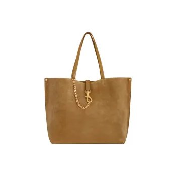 REBECCA MINKOFF Genuine Leather Tote Bag Shopping Bag Handbag Large Size Women's Honey