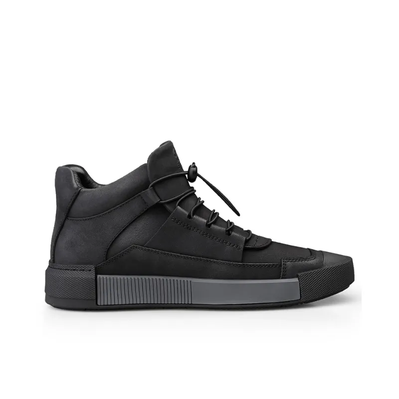 BECK Casual Shoes Men High Top Black, Khaki-1