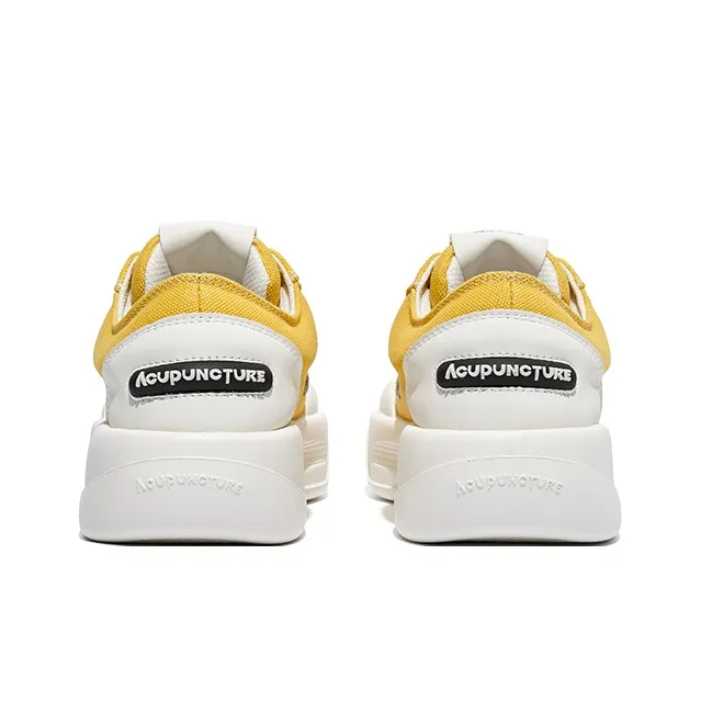 Acupuncture Slip-Resistant Low-Top Skateboard Shoes Unisex Sophora Flower Yellow Box-5