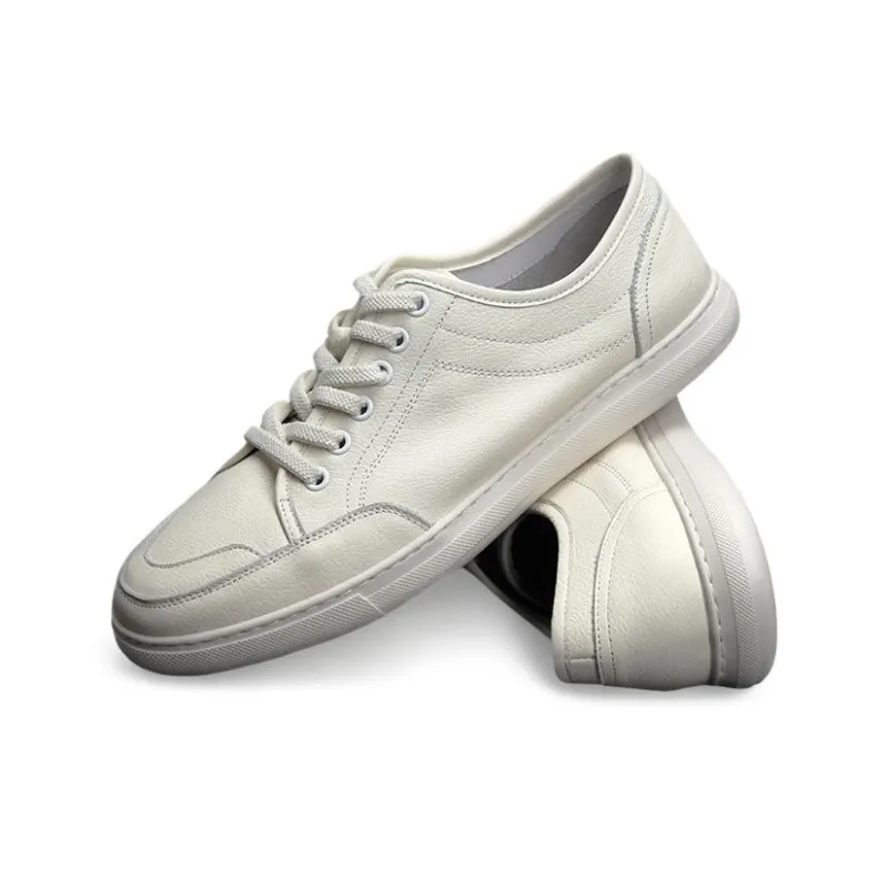 Devanro Small White Shoes Moisture Wicking Wear Resistant Breathable Slip Resistant Low Top Skateboard Shoes Men-2