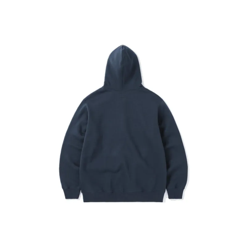 Thisisneverthat FW24 DSN Logo Zip Up Hoodie Sweatshirt Unisex Navy-1