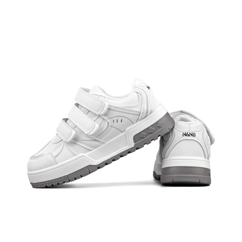 N6N8 Cushioning Lightweight Slip Resistant Low Top Skateboard Shoes Women's White-1