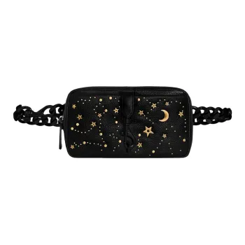 REBECCA MINKOFF Genuine Leather Fanny Pack Women's Black