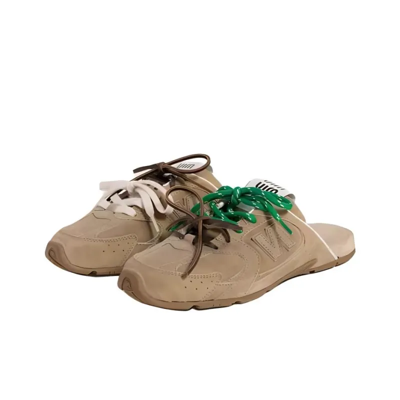 New Balance x MIU MIU Wrap toe Slippers Women's Brown-2