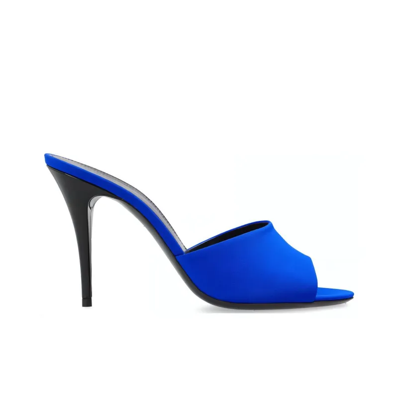 SAINT LAURENT LA 16 Silk Heeled Mules-1