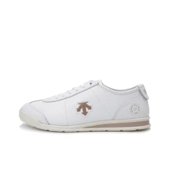DESCENTE Crontempo Slip-Resistant Low-Top Running Shoes Unisex White Brown