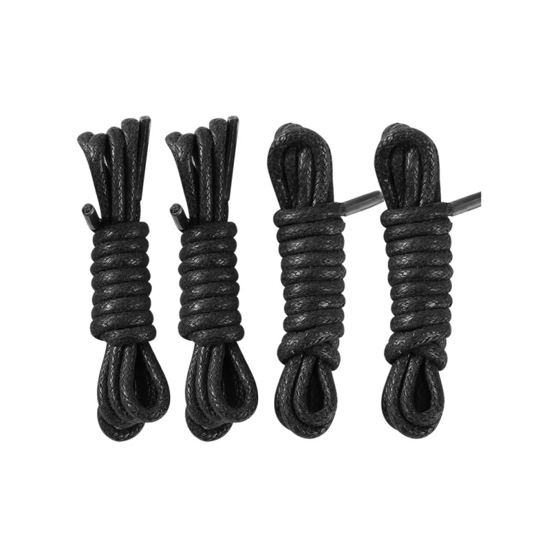 Footprint Tribe Polyester Cotton Blend Texture Lightweight Waxable Shoelaces Unisex-14