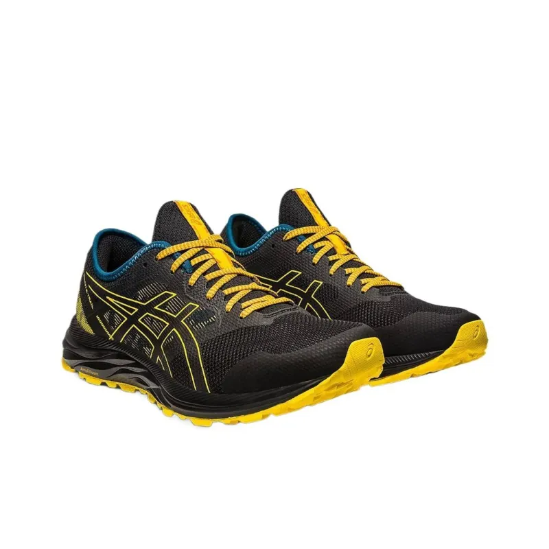 Asics Gel-Excite Trail Slip-Resistant Low-Top Running Shoes Men Black Yellow-1