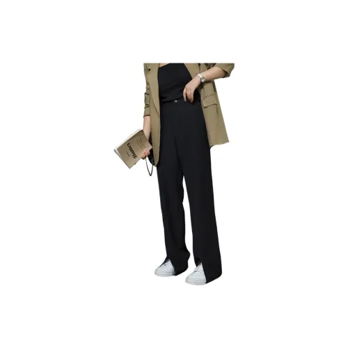 DAMABAIFENBAI Casual Pants Women's Black Long