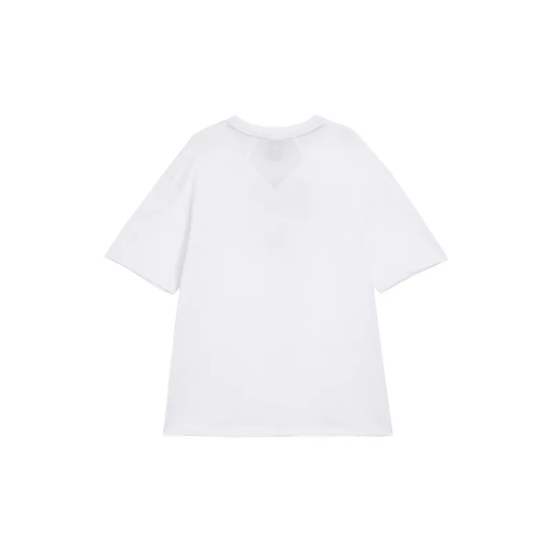 Jordan Drop Shoulder Sleeve T Shirt Women's White-1