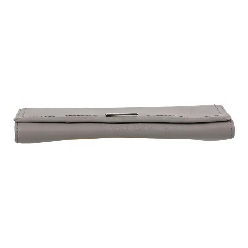 TUMI Patent Leather Card Holder Wallet Regular Men's Light Gray-3