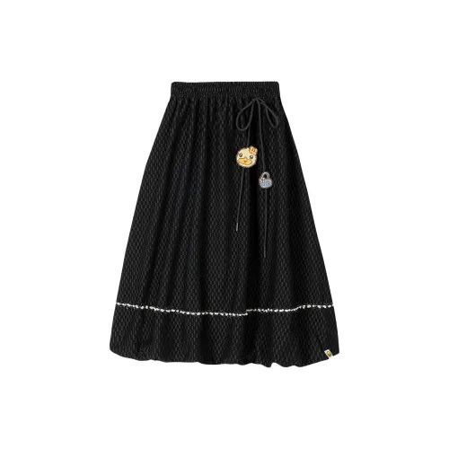 B.Duck Casual Long Skirts Women's Black