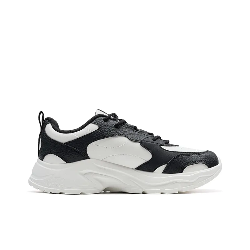 XTEP Anti Slip And Wear Resistant Water Resistant Low Top Casual Shoes Women's Sail White Black-1