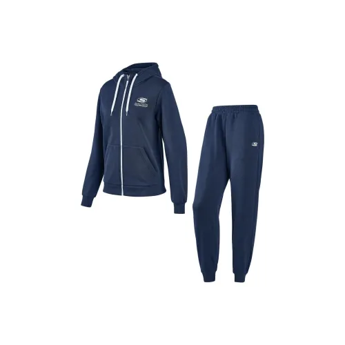 Skechers Basic Sports Series Casual Suits Women's Set Navy Blue