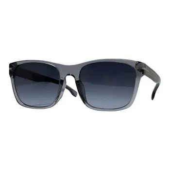 HUGO BOSS Plastic Metal Square Sunglasses Men Gray