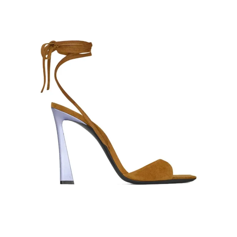 SAINT LAURENT Paz 105mm Suede Sandals-1