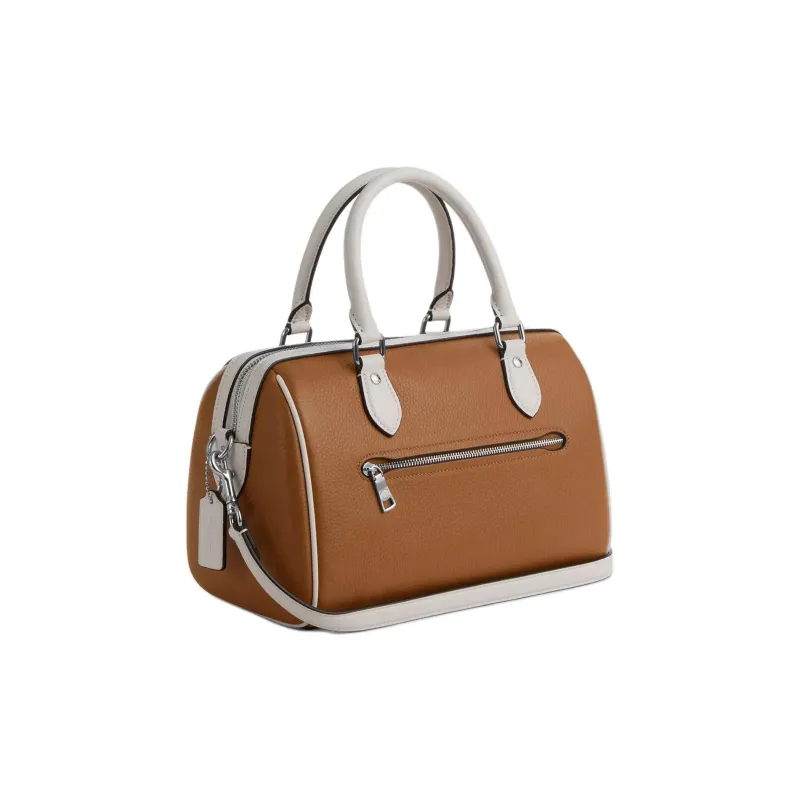 COACH Rowan Litchi Grain Leather Crossbody One Shoulder Handbags Medium Size Women's Brown-1