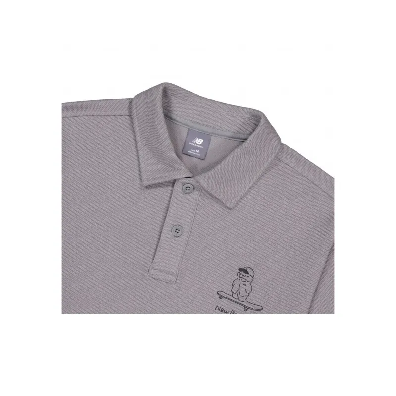 New Balance Polo Shirt Unisex Gray-4