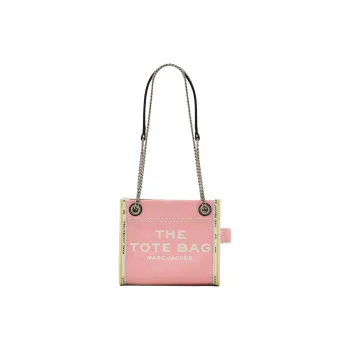 MARC JACOBS Cotton Denim Tote Bag Shopping Bag Shoulder Bag Crossbody Bag Women's Pink