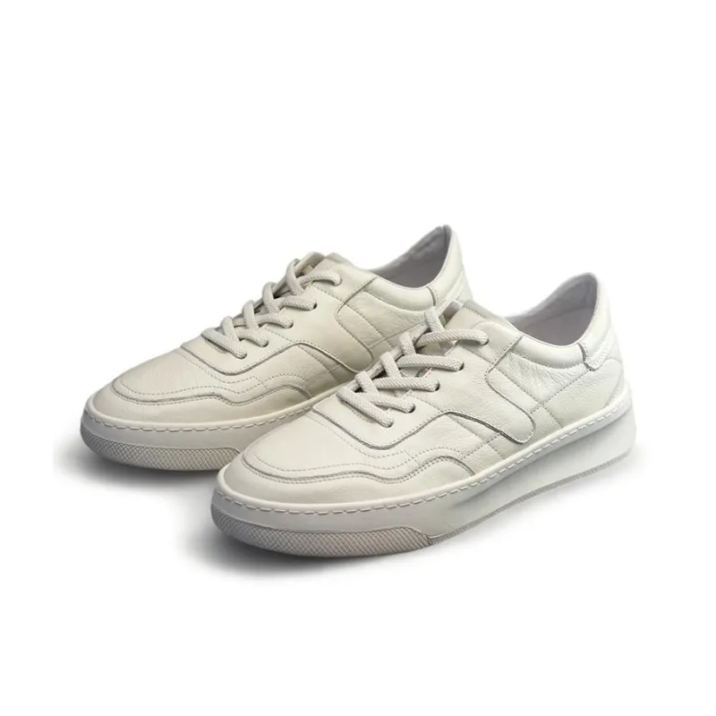 Devanro Small White Shoes Wear Resistant Breathable Slip Resistant Low Top Skateboard Shoes Men-1