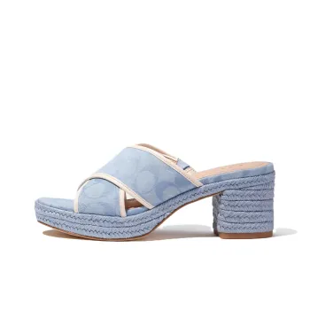 COACH Rubber Sole Slide Slippers Women's Blue