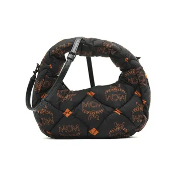 MCM Nylon Hobo Shoulder Bag, Crossbody Handbag Mini Women's Black