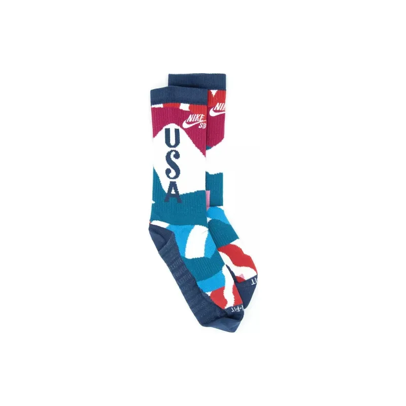 Nike Sb X Parra Usa Federation Kit Socks White/Brave Blue/White-2