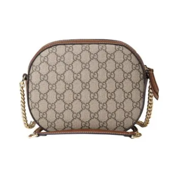 GUCCI Canvas Camera Bag, Shoulder Bag, Crossbody Bag Women's Brown