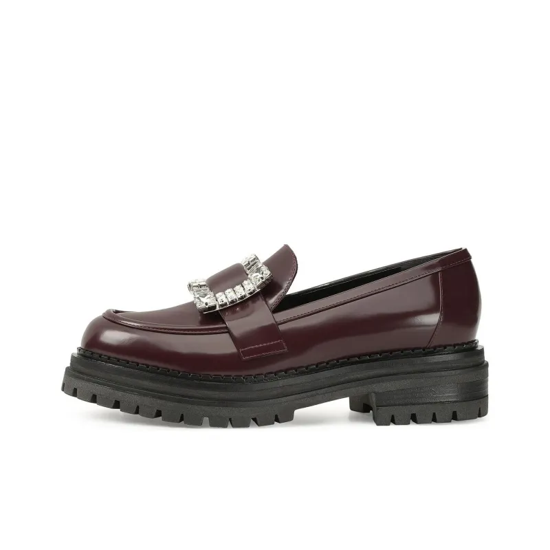 SERGIO ROSSI Sr Prince Loafers Women's Burgundy-0