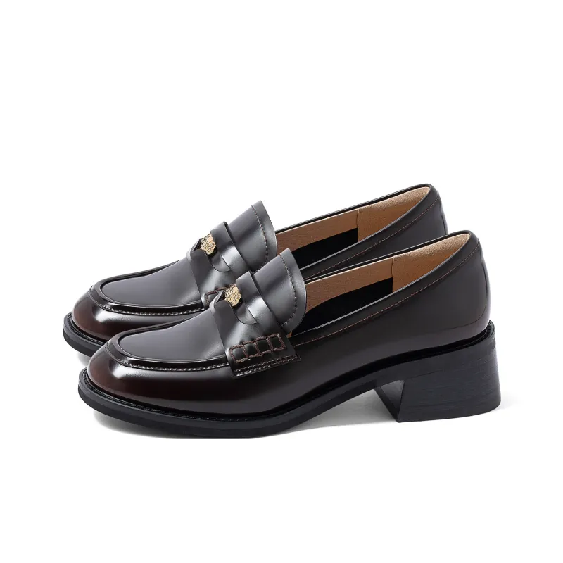 COMELY Loafers Women's Black/Coffee-2