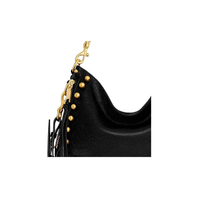 REBECCA MINKOFF Genuine Leather Portable Crossbody Bag, Shoulder Bag Women's Black-3