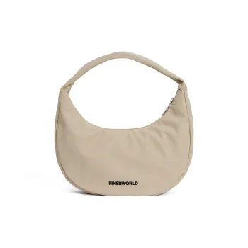 Finerworld Nylon Shoulder Bags Handbags Regular Women's Sandstone/Dusty Blue/Black