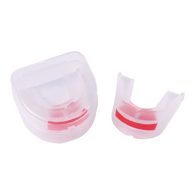 Wurong Boxing Protective Gears Red White EVA Silicone Unisex White-3