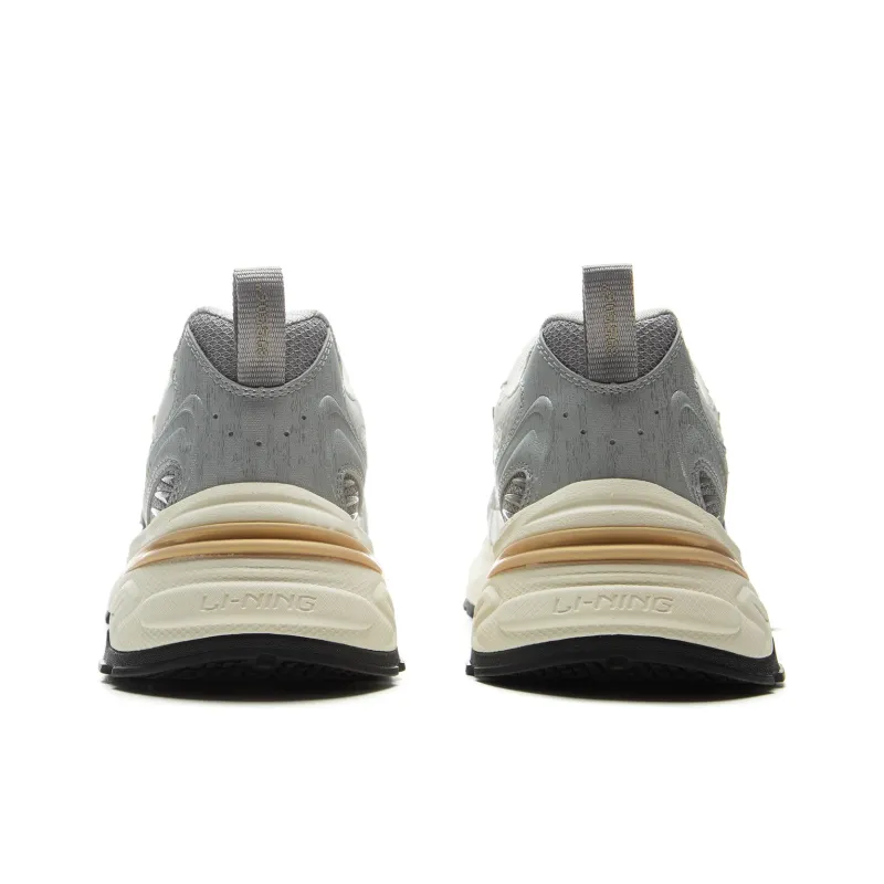 LiNing Beichen 2K Anti Slip Wear Resistant Low Top Chunky Sneakers Men's Silver-4