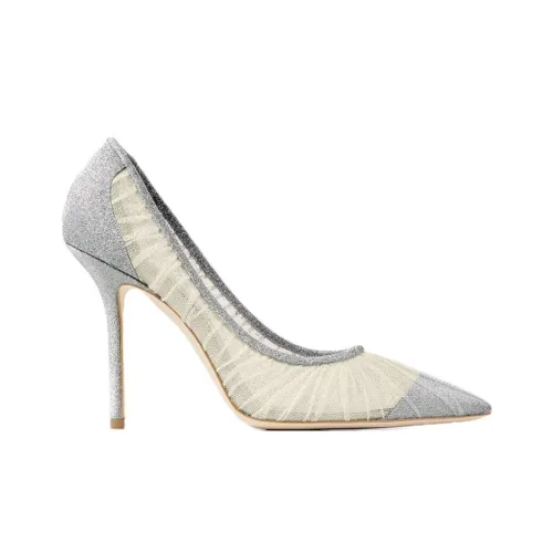 Jimmy Choo LOVE High Heels Women's Silver