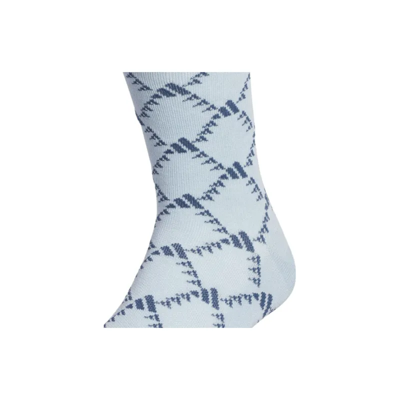 Adidas GOLF MONOGRAM SOCKS Mid-Calf Socks Men's 1 Pack Light Blue-3