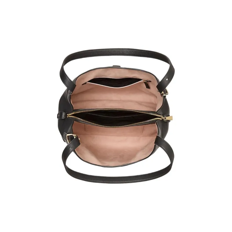 Kate Spade Litchi Grain Cow Leather Handbag Shoulder Bag Women's Black-3