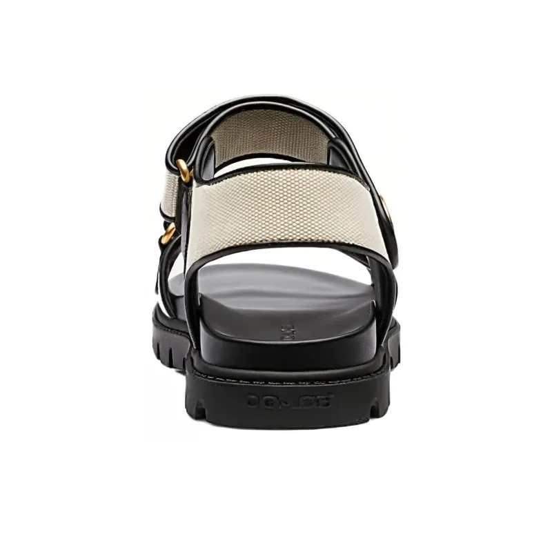 COACH Brynn Canvas Flat Sandals-4