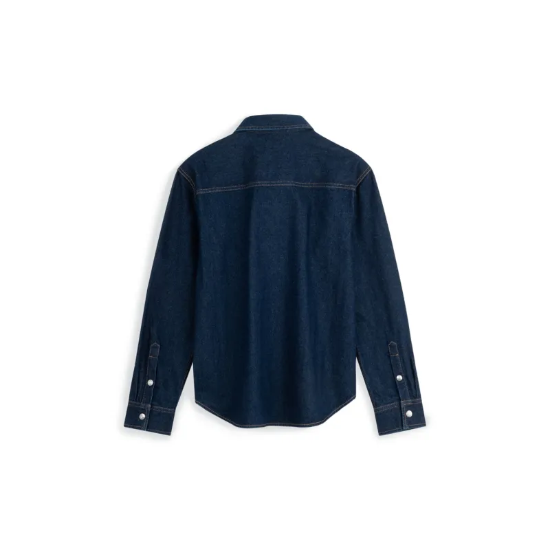 CALVIN KLEIN Shirt Men's Denim Dark Blue-2