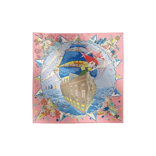 HERMES Silk Silk Scarves Women's Multicolor