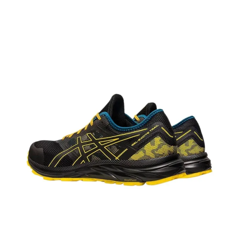 Asics Gel-Excite Trail Slip-Resistant Low-Top Running Shoes Men Black Yellow-2